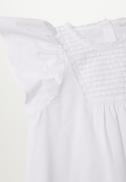 MANGO - Cotton pyjamas dress - white