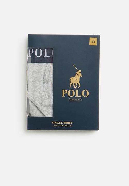 POLO - Rob plain knit briefs - grey