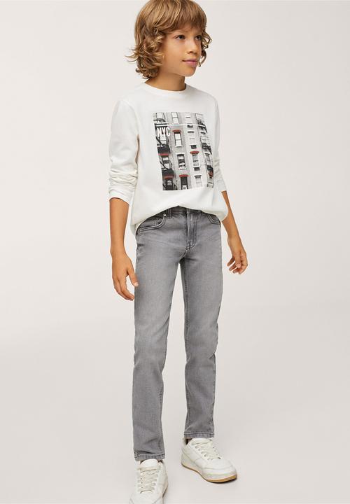 MANGO - Jeans slim - grey