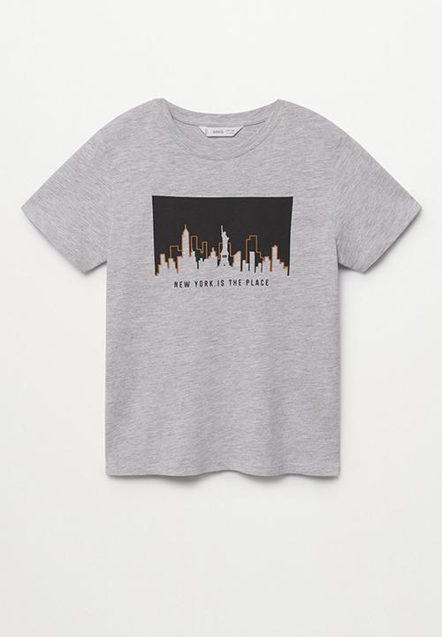 MANGO - T-shirt east - grey 