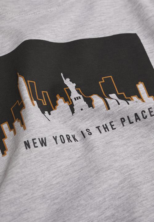 MANGO - T-shirt east - grey 