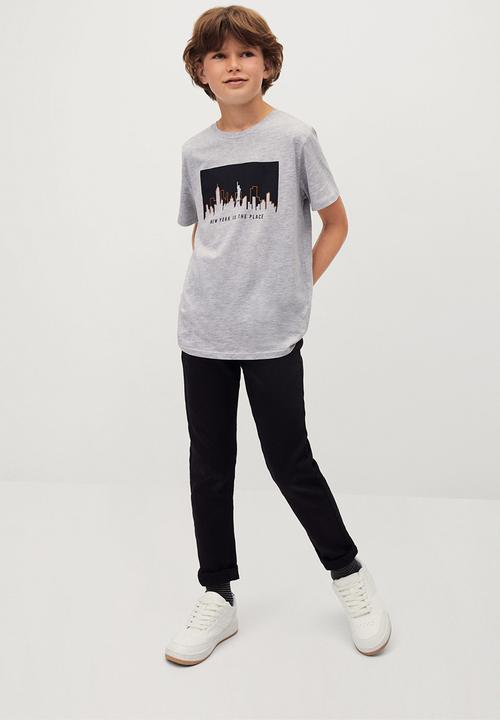 MANGO - T-shirt east - grey 