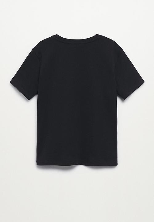 MANGO - T-shirt scene - black