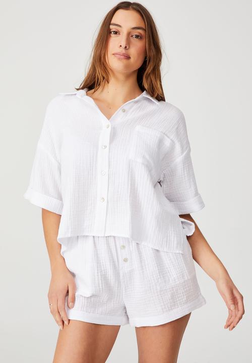 Cotton On - Pre party woven set - white