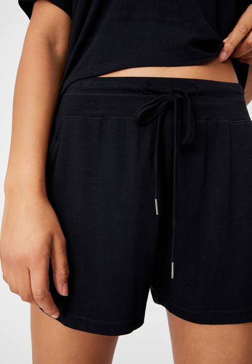 Cotton On - Sleep recovery pocket short - black