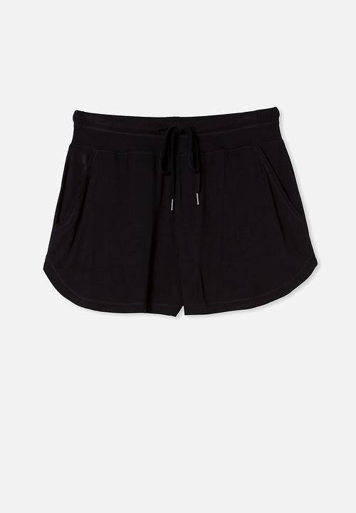 Cotton On - Sleep recovery pocket short - black