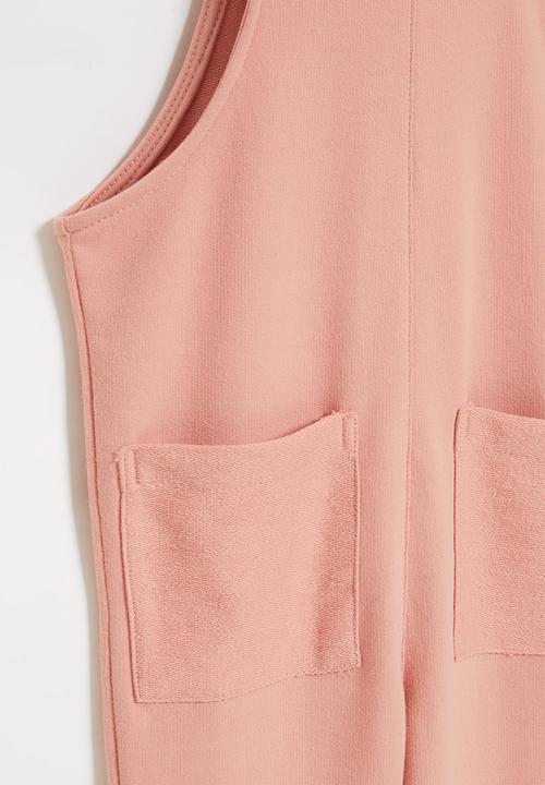 Superbalist Kids - Fleece dungaree - pink