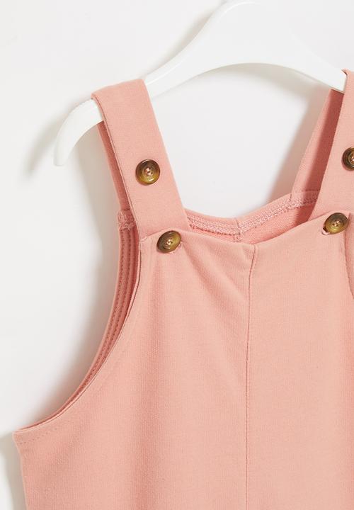Superbalist Kids - Fleece dungaree - pink