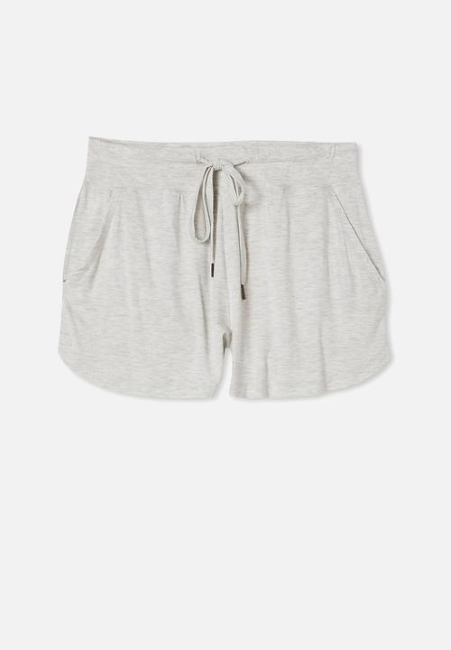 Cotton On - Sleep recovery pocket short - soft grey marle