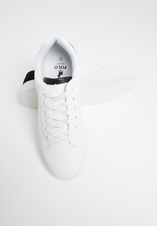 POLO - Jamilla pinpunch pony sneaker - white & black