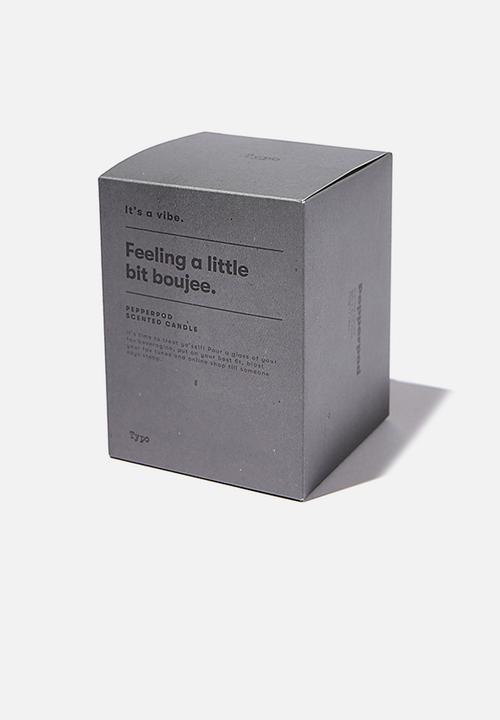 Typo - It's a vibe candle - grey