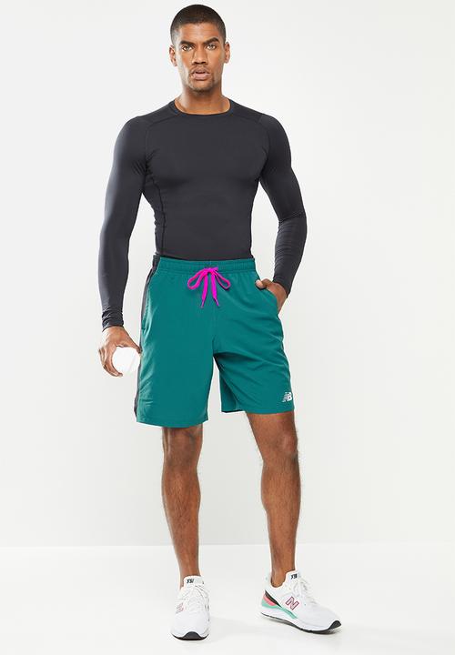 New Balance  - Tenacity 9in short print - mountain teal