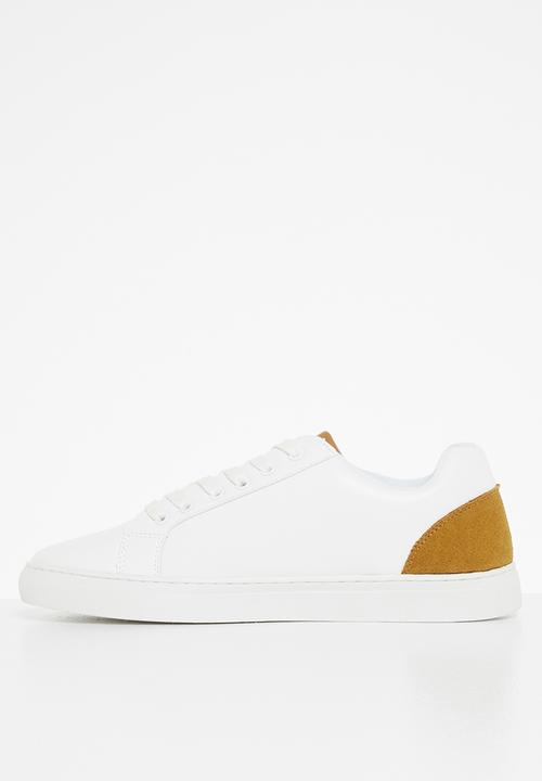 POLO - Jamilla pinpunch pony sneaker - white & tan