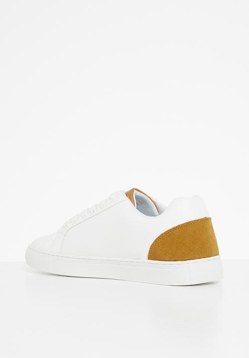 POLO - Jamilla pinpunch pony sneaker - white & tan
