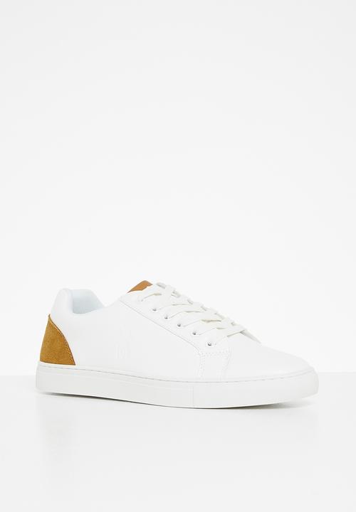 POLO - Jamilla pinpunch pony sneaker - white & tan
