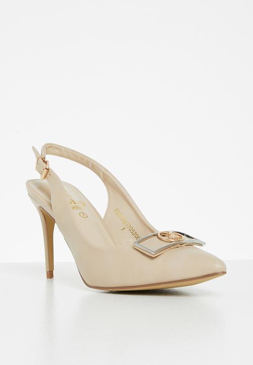 POLO - Abby contrast sling back court - cream