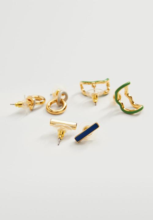 MANGO - Mixed bead earrings - gold