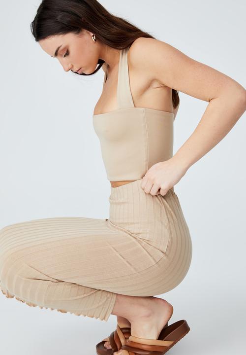 Cotton On - Kym midi skirt - linen taupe