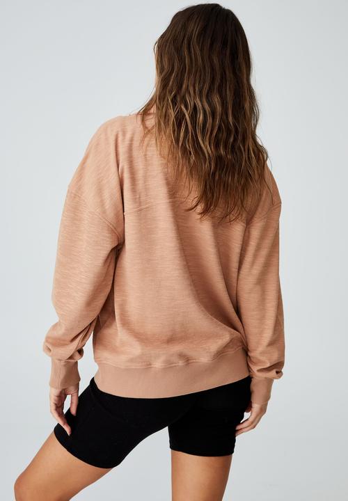 Cotton On - Summer collared 1/4 zip pullover - soft camel