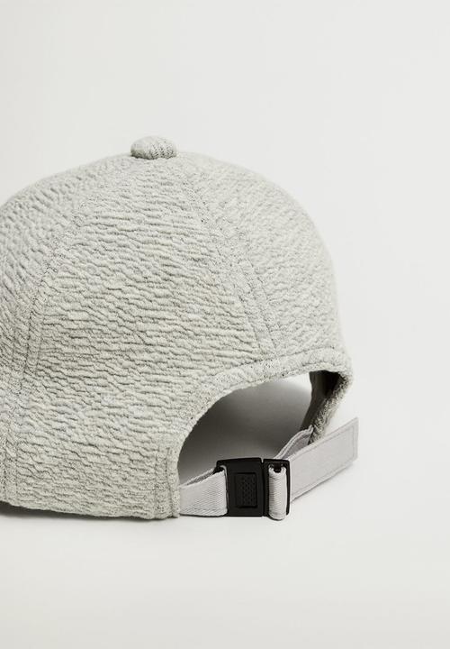 MANGO - Textured cap with visor - light heather grey