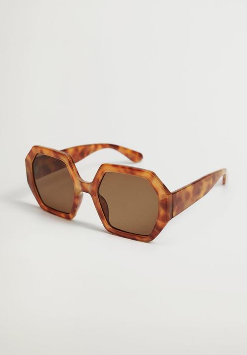 MANGO - Tortoiseshell oversize sunglasses - light chocolate