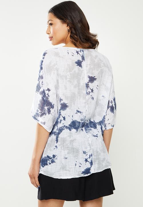 Stella Morgan - Tie dye oversized top - cream