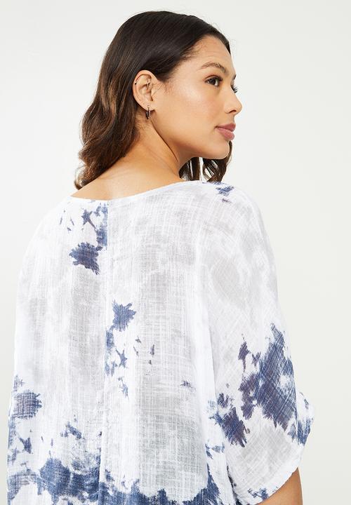 Stella Morgan - Tie dye oversized top - cream