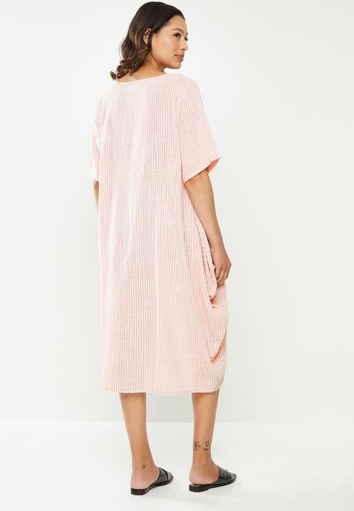 Stella Morgan - Striped detailed midi dress - pink