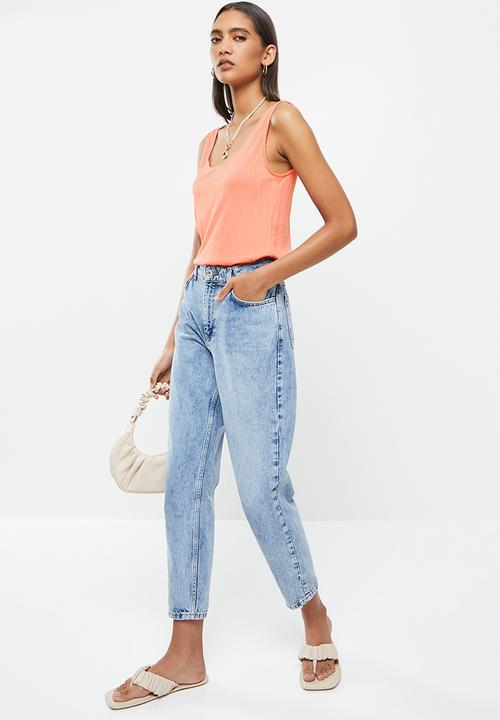 MANGO - Top cintia - coral
