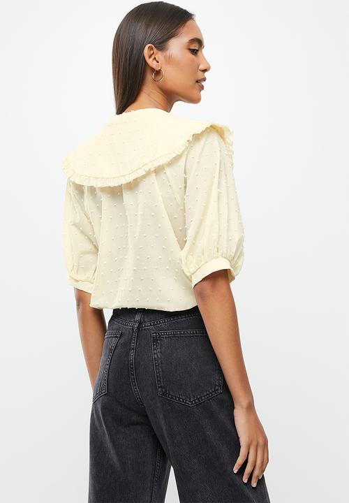 MANGO - Blouse amarilla - light yellow