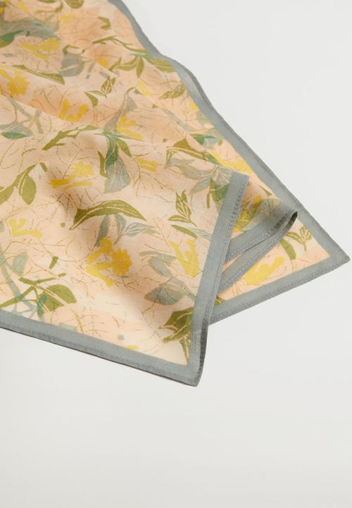 MANGO - Organic cotton scarf - aqua green