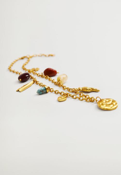 MANGO - Mixed bead necklace \ gold