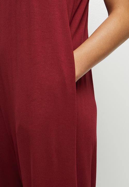 edit - Oversized harem jumpsuit - dark berry