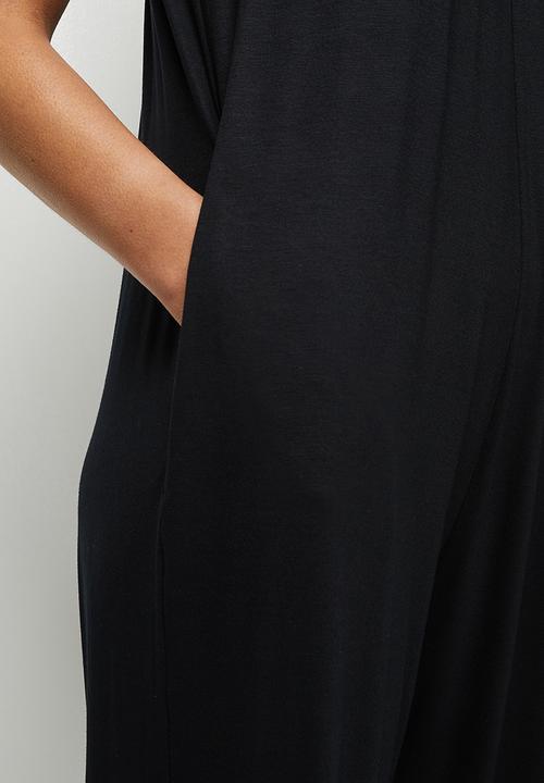 edit - Oversized harem jumpsuit - black