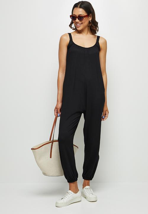 edit - Oversized harem jumpsuit - black