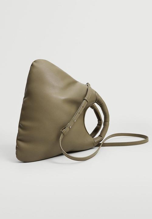 MANGO - Multi-position quilted bag - khaki