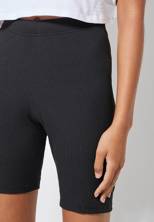 Superbalist - 2 pack rib cycle shorts - black & grey