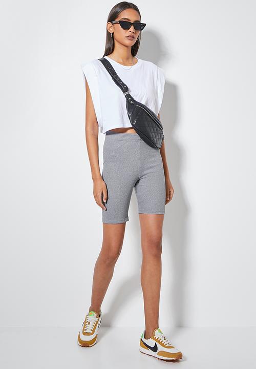 Superbalist - 2 pack rib cycle shorts - black & grey