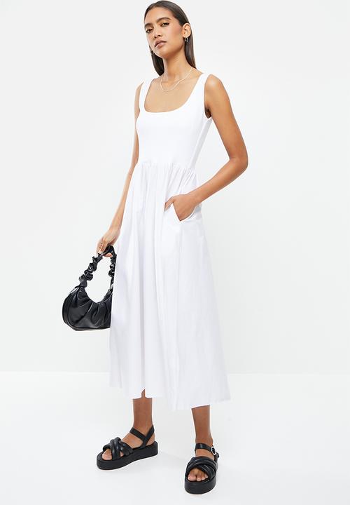 Me&B - Combo dress - white