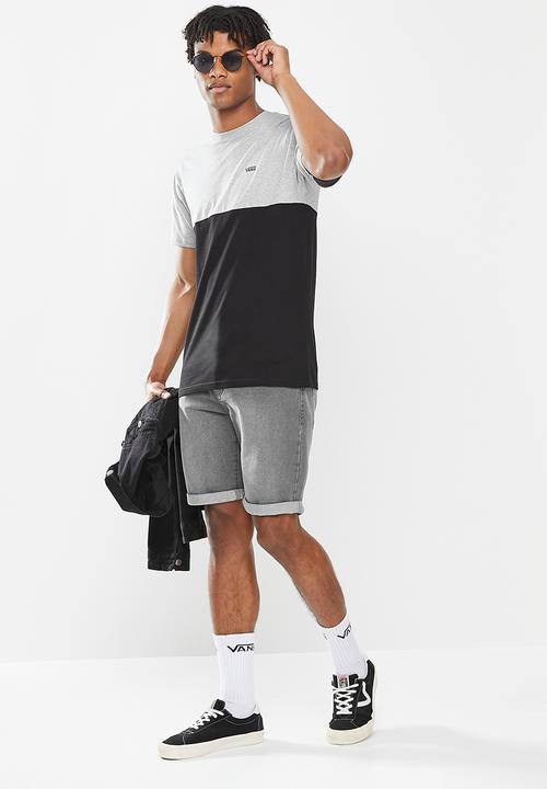 Vans - Colorblock tee - grey & black