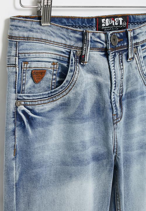 SOVIET - B foster boys skinny denim - light blue