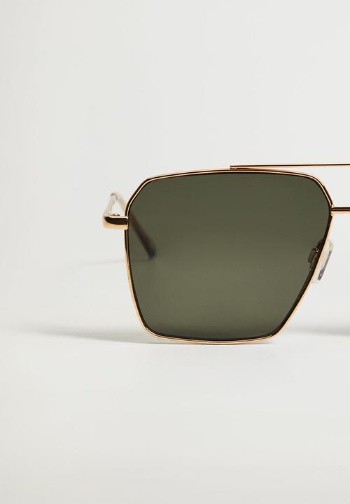 MANGO - Metallic frame sunglasses - gold