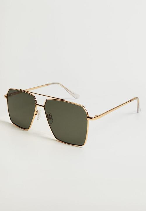 MANGO - Metallic frame sunglasses - gold