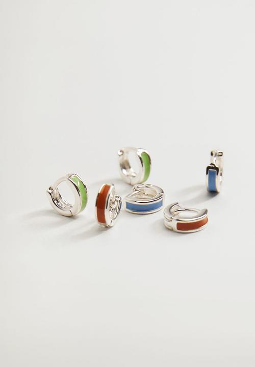MANGO - Mixed earring set - silver