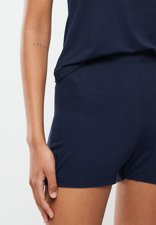 Superbalist - Sleep vest & shorts set - navy