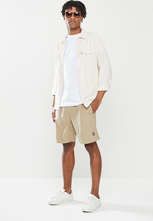 Volcom - Wshort elasticated - beige