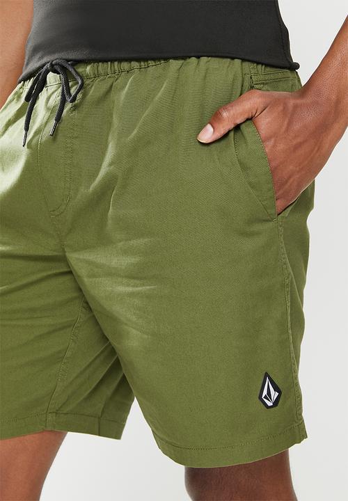Volcom - Wshort elasticated - olive