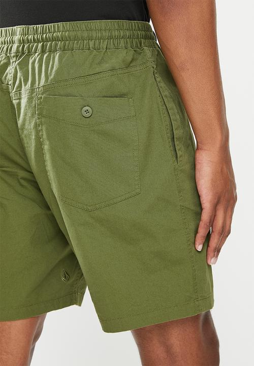 Volcom - Wshort elasticated - olive