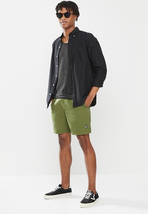Volcom - Wshort elasticated - olive