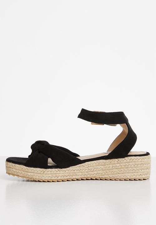 Madison® - Ingrid espadrille flatform sandal - black